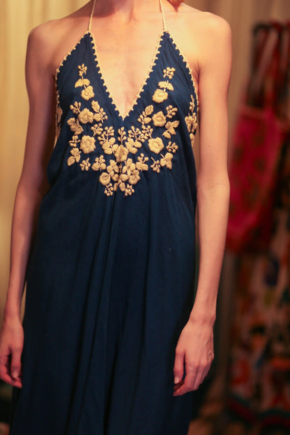 ROSE EMBROIDERED COTTON DRESS - MOMO STUDIO BERLIN - Berlin Concept Store - sustainable & ethical fashion