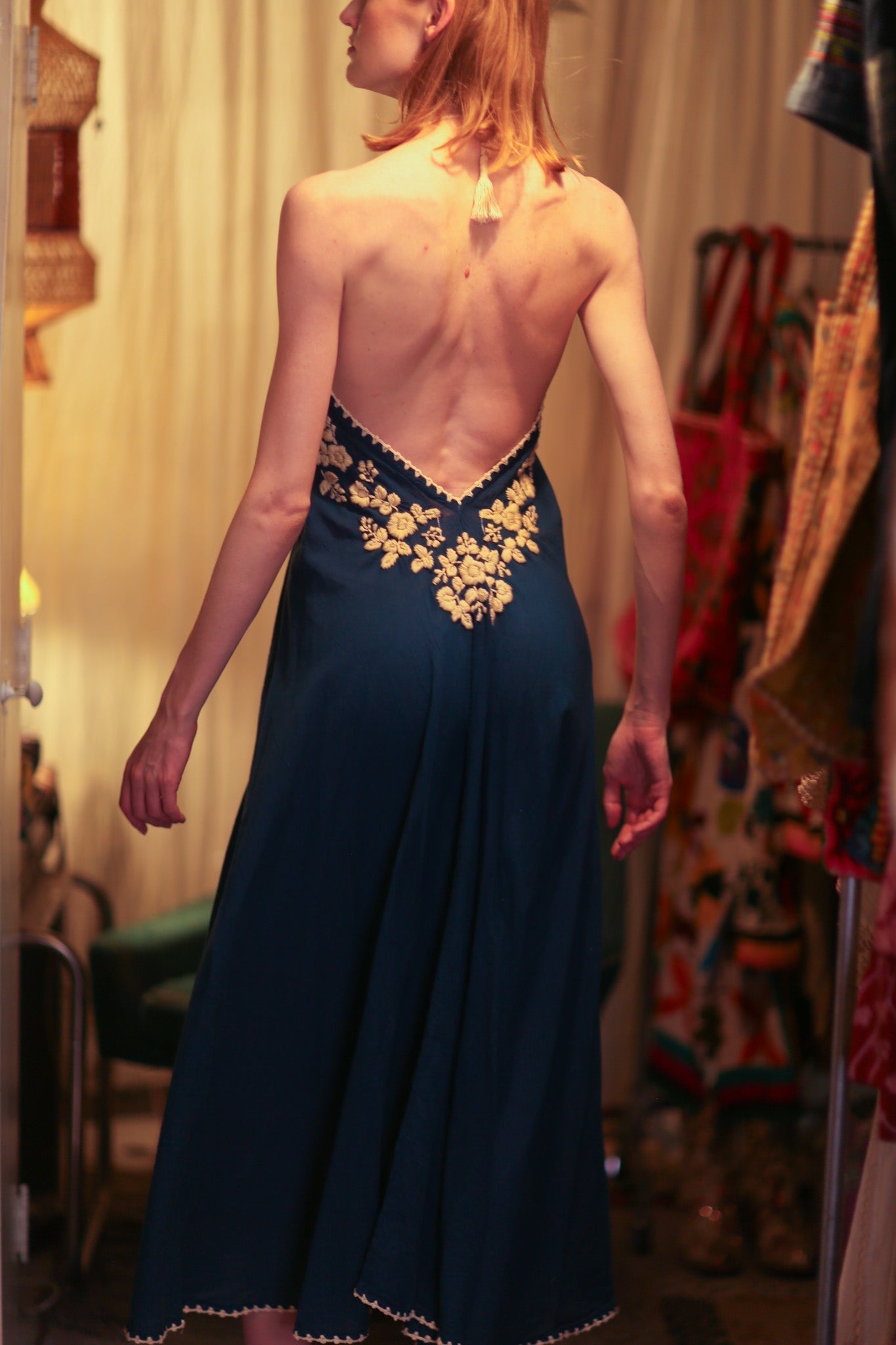 ROSE EMBROIDERED COTTON DRESS - MOMO STUDIO BERLIN - Berlin Concept Store - sustainable & ethical fashion