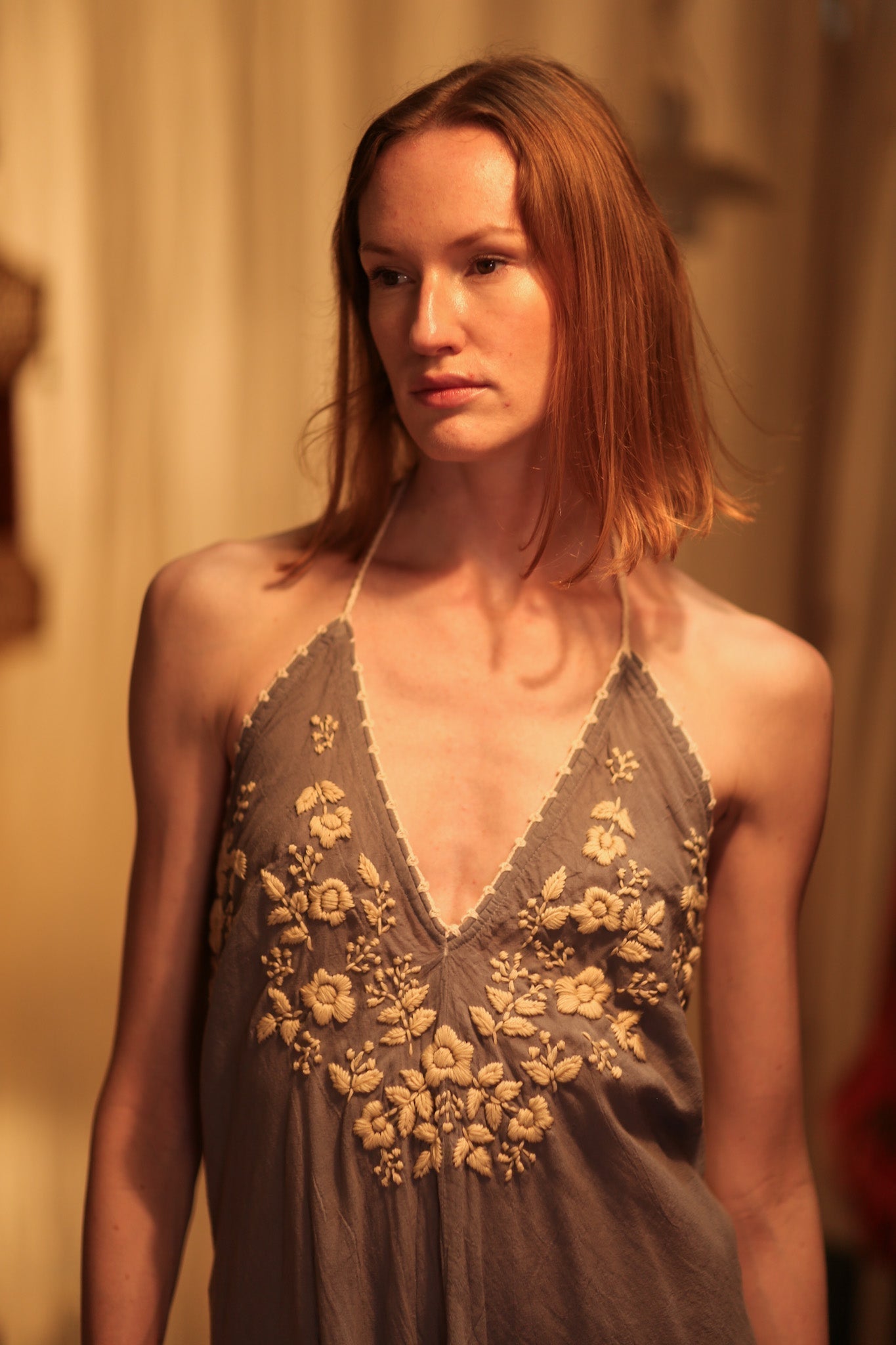 ROSE EMBROIDERED COTTON DRESS - MOMO STUDIO BERLIN - Berlin Concept Store - sustainable & ethical fashion