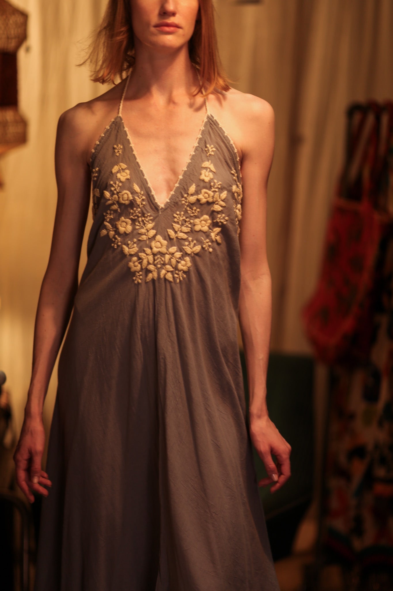 ROSE EMBROIDERED COTTON DRESS - MOMO STUDIO BERLIN - Berlin Concept Store - sustainable & ethical fashion