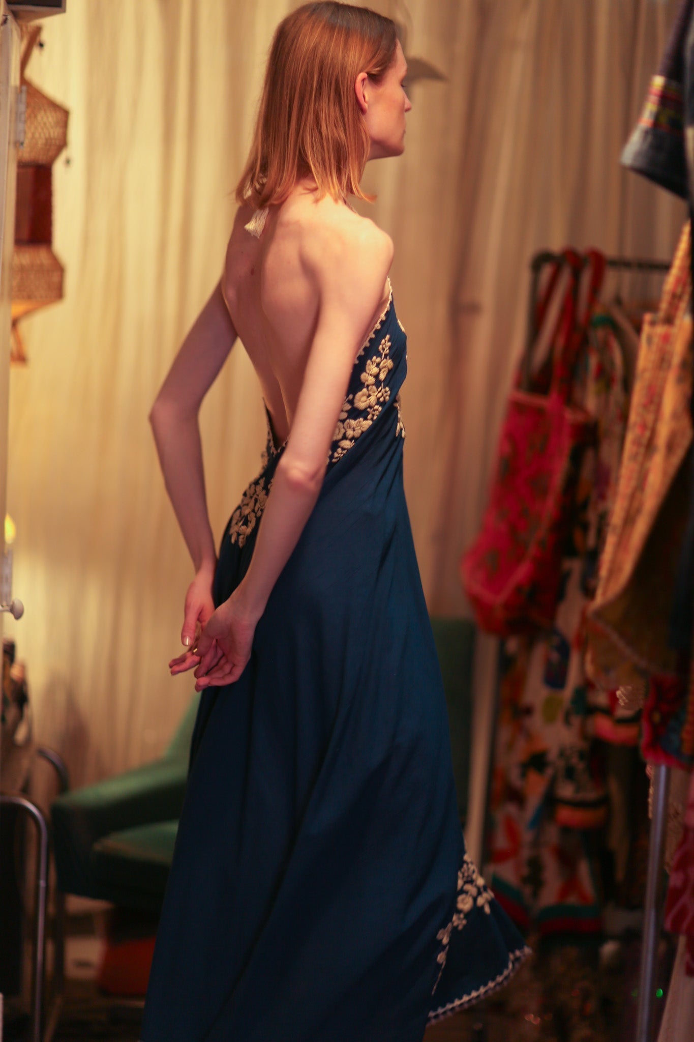 ROSE EMBROIDERED COTTON DRESS - MOMO STUDIO BERLIN - Berlin Concept Store - sustainable & ethical fashion