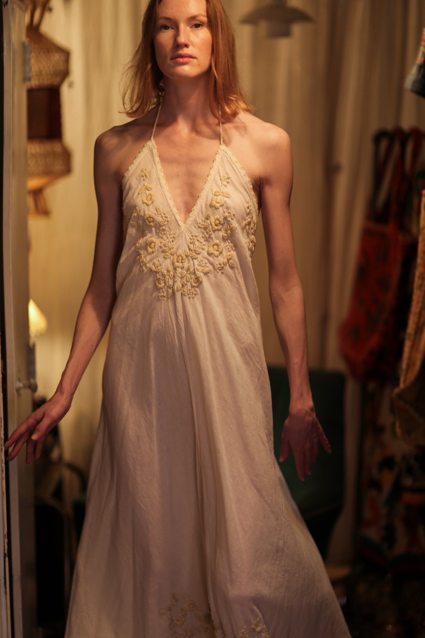 ROSE EMBROIDERED COTTON DRESS - MOMO STUDIO BERLIN - Berlin Concept Store - sustainable & ethical fashion