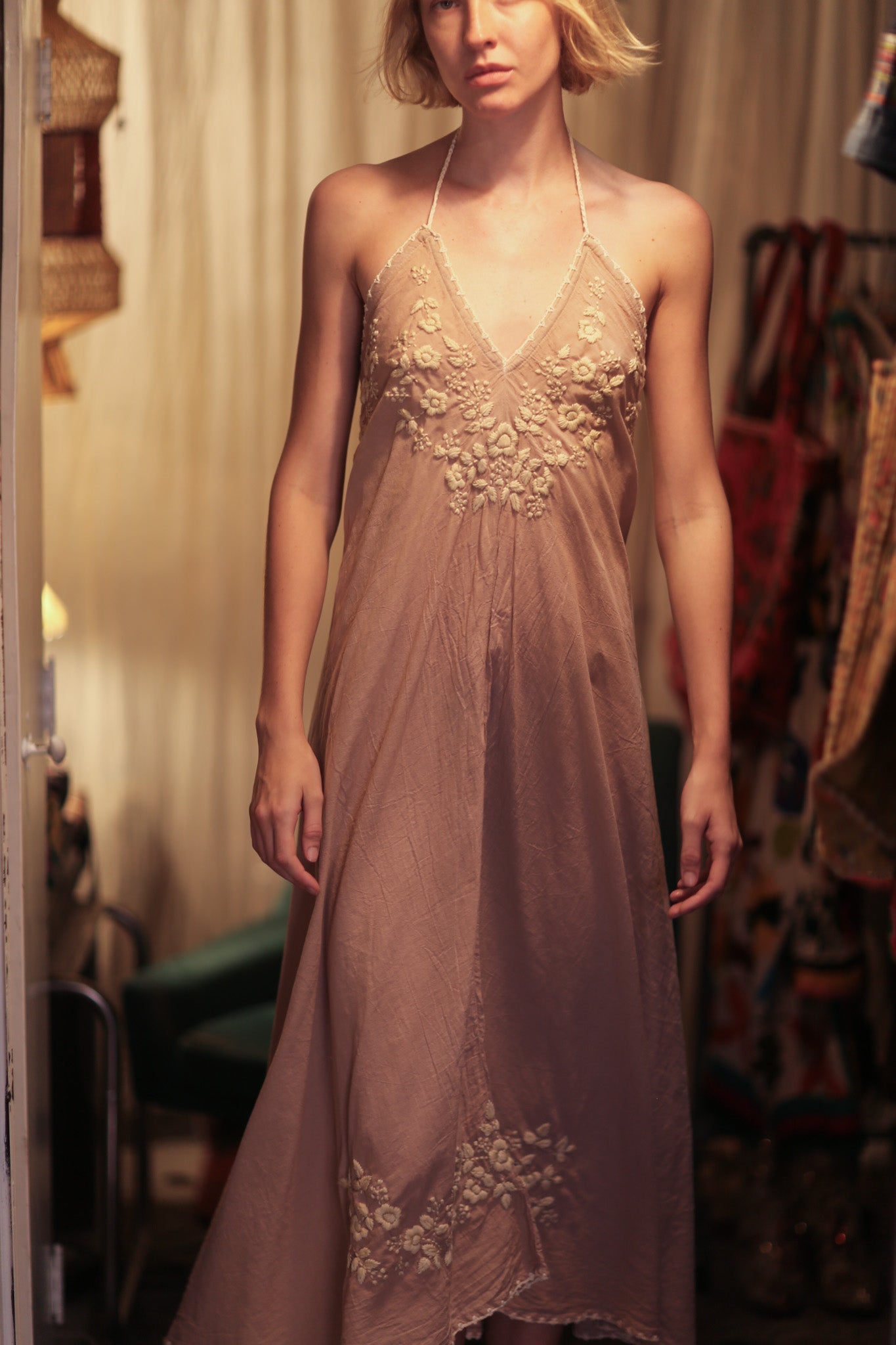 ROSE EMBROIDERED COTTON DRESS - MOMO STUDIO BERLIN - Berlin Concept Store - sustainable & ethical fashion