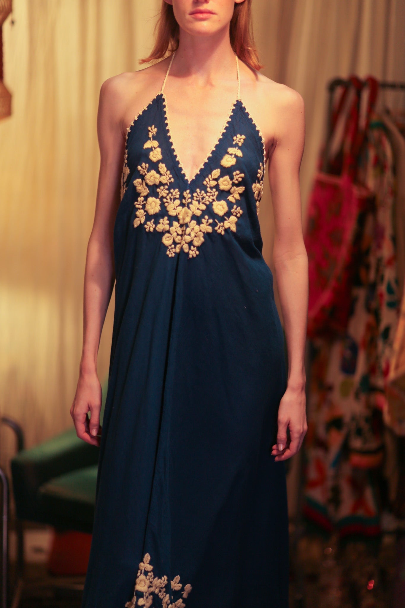 ROSE EMBROIDERED COTTON DRESS - MOMO STUDIO BERLIN - Berlin Concept Store - sustainable & ethical fashion
