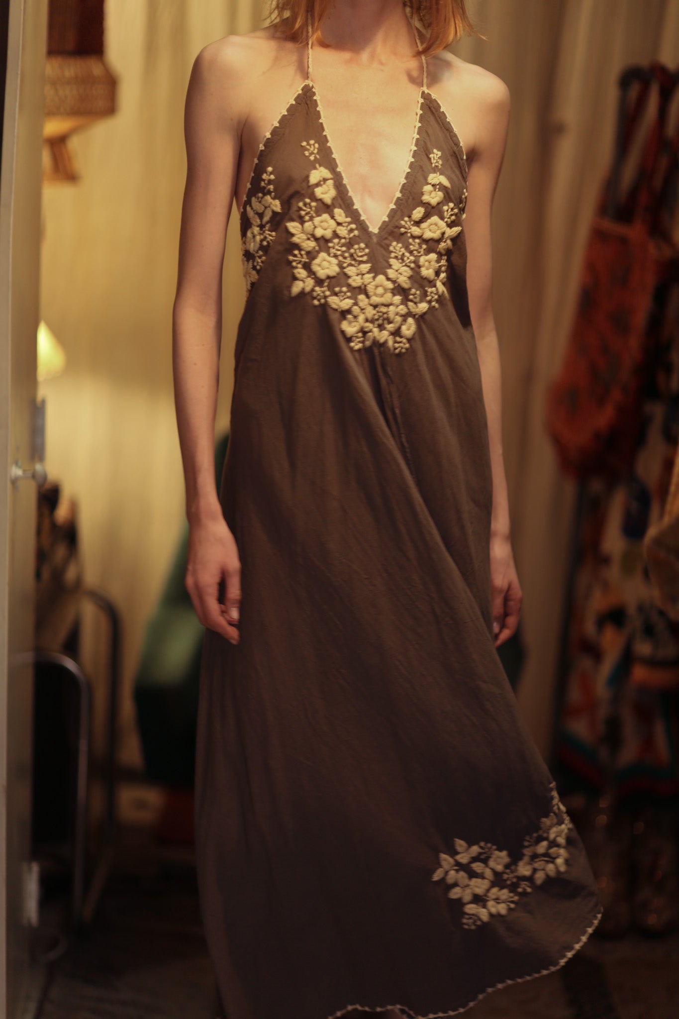 ROSE EMBROIDERED COTTON DRESS - MOMO STUDIO BERLIN - Berlin Concept Store - sustainable & ethical fashion