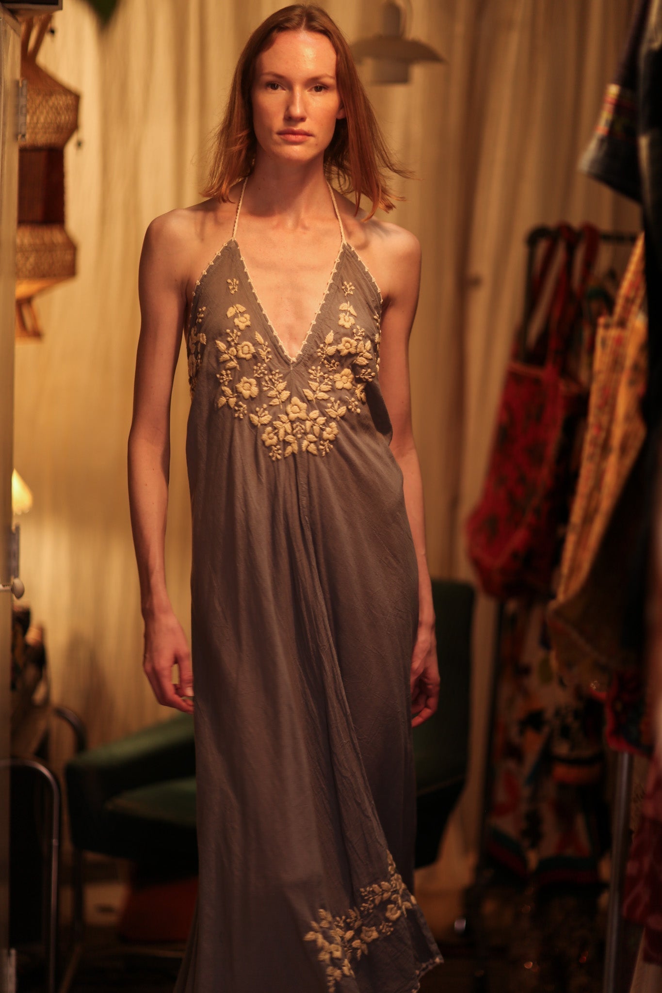 ROSE EMBROIDERED COTTON DRESS - MOMO STUDIO BERLIN - Berlin Concept Store - sustainable & ethical fashion