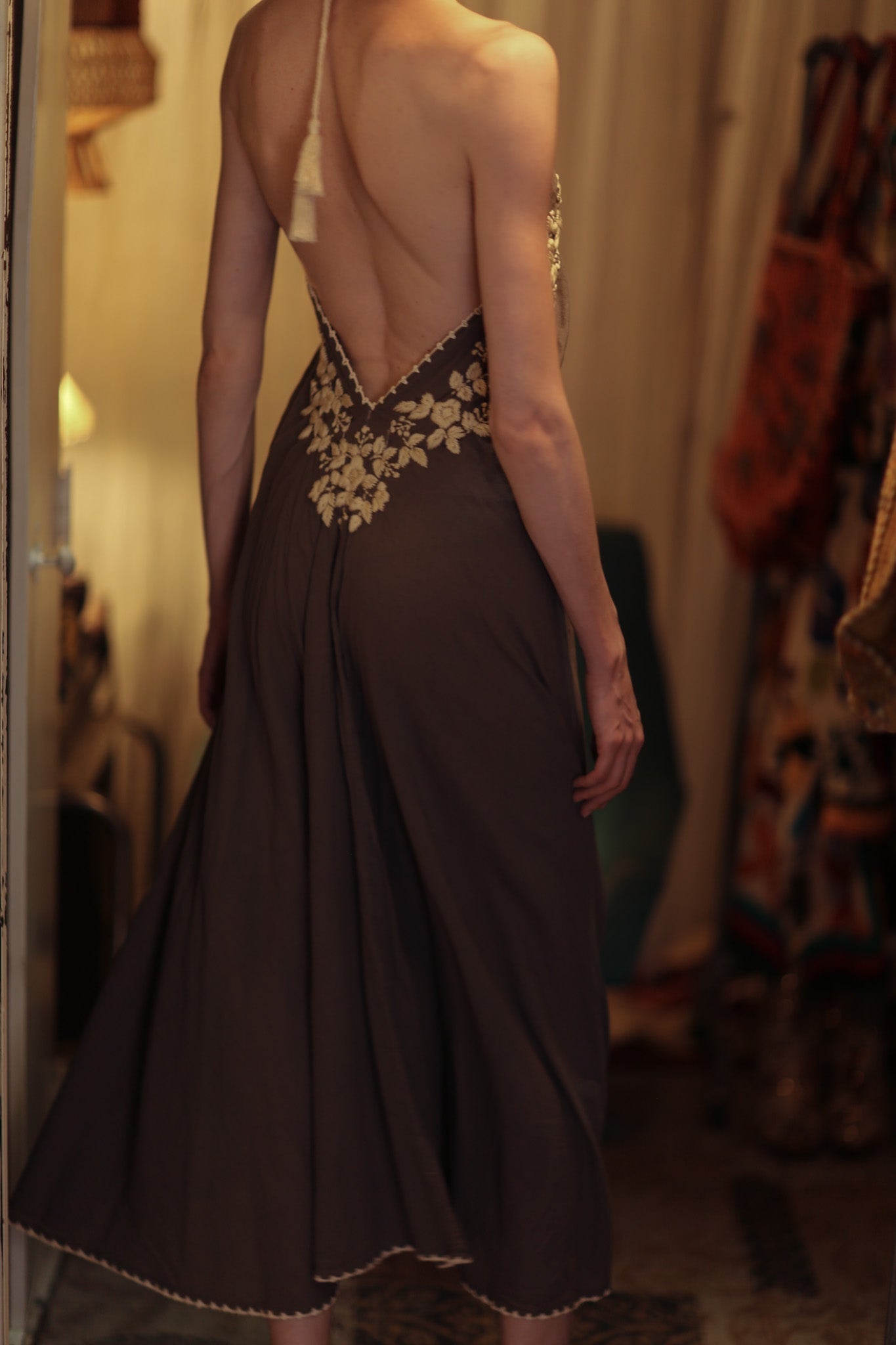 ROSE EMBROIDERED COTTON DRESS - MOMO STUDIO BERLIN - Berlin Concept Store - sustainable & ethical fashion