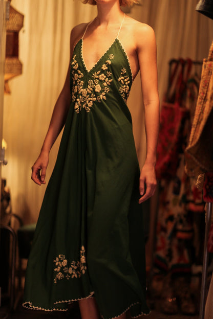 ROSE EMBROIDERED COTTON DRESS - MOMO STUDIO BERLIN - Berlin Concept Store - sustainable & ethical fashion