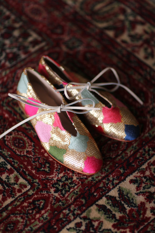 SEQUIN EMBROIDERED BALLET FLATS NOVA - MOMO STUDIO BERLIN - Berlin Concept Store - sustainable & ethical fashion