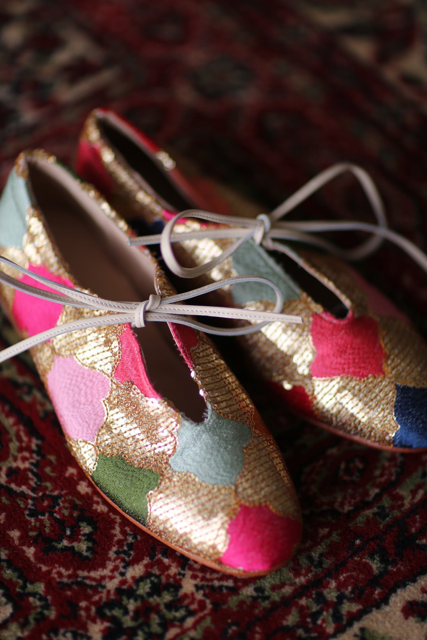 SEQUIN EMBROIDERED BALLET FLATS NOVA - MOMO STUDIO BERLIN - Berlin Concept Store - sustainable & ethical fashion