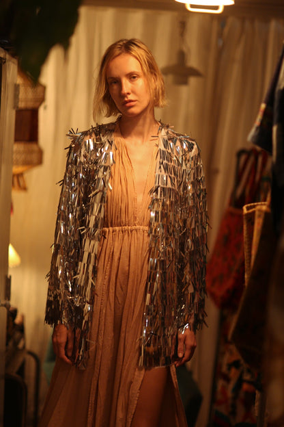 SEQUIN SILVER GLITTER KIMONO FRANKA - MOMO STUDIO BERLIN - Berlin Concept Store - sustainable & ethical fashion