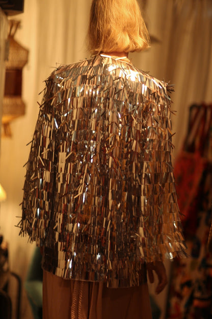 SEQUIN SILVER GLITTER KIMONO FRANKA - MOMO STUDIO BERLIN - Berlin Concept Store - sustainable & ethical fashion