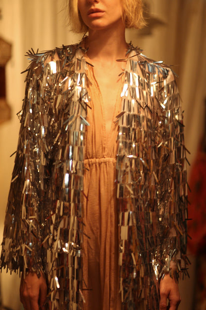 SEQUIN SILVER GLITTER KIMONO FRANKA - MOMO STUDIO BERLIN - Berlin Concept Store - sustainable & ethical fashion