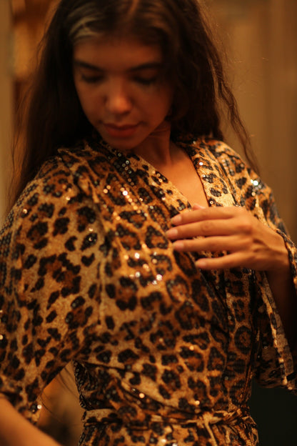 SHANIA SEQUINED LEO KIMONO - MOMO STUDIO BERLIN - Berlin Concept Store - sustainable & ethical fashion