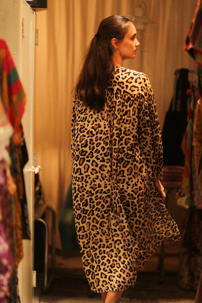 SILK DRESS ELIZABETH LEO PRINT - MOMO STUDIO BERLIN - Berlin Concept Store - sustainable & ethical fashion