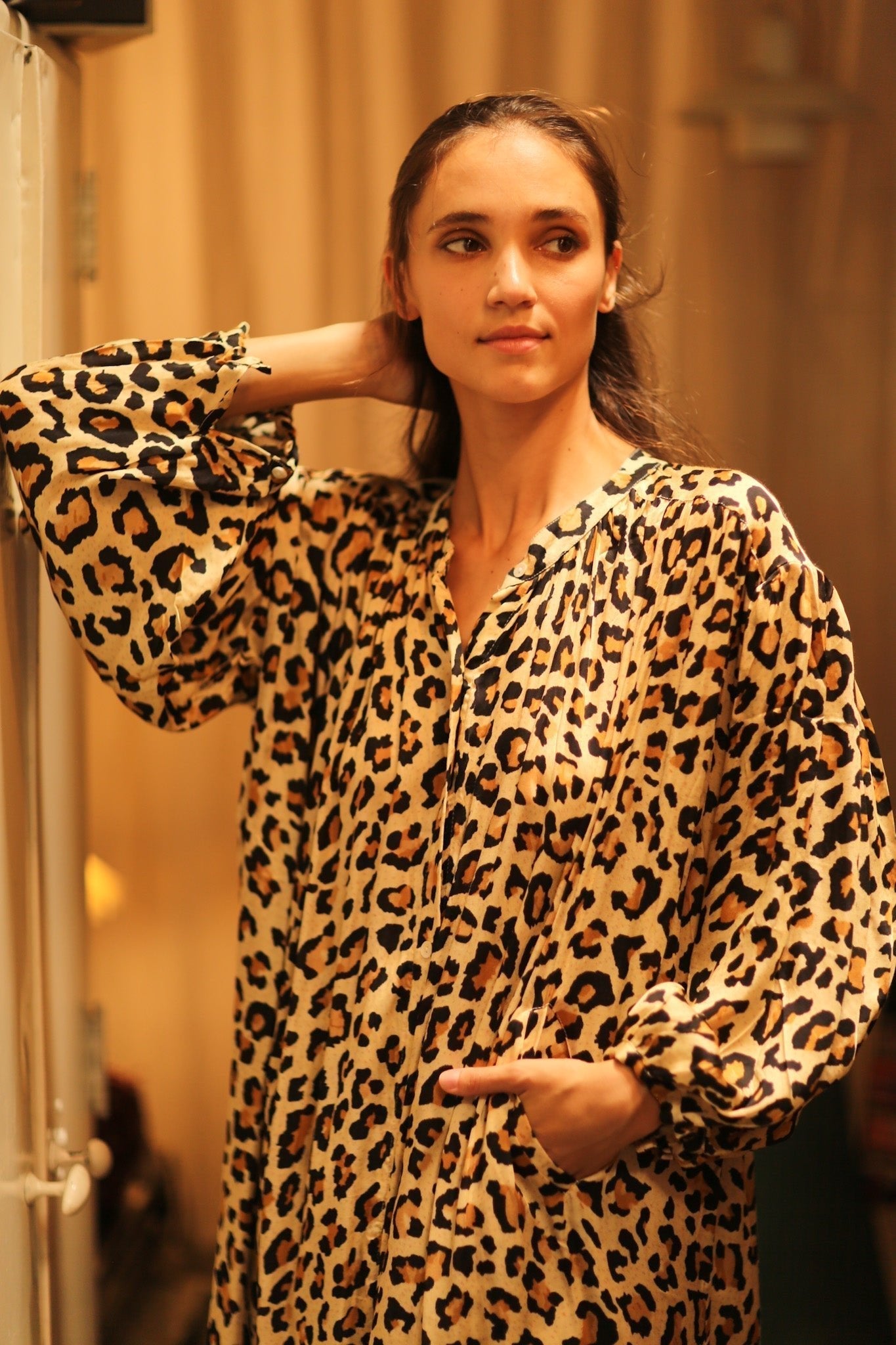 SILK DRESS ELIZABETH LEO PRINT - MOMO STUDIO BERLIN - Berlin Concept Store - sustainable & ethical fashion