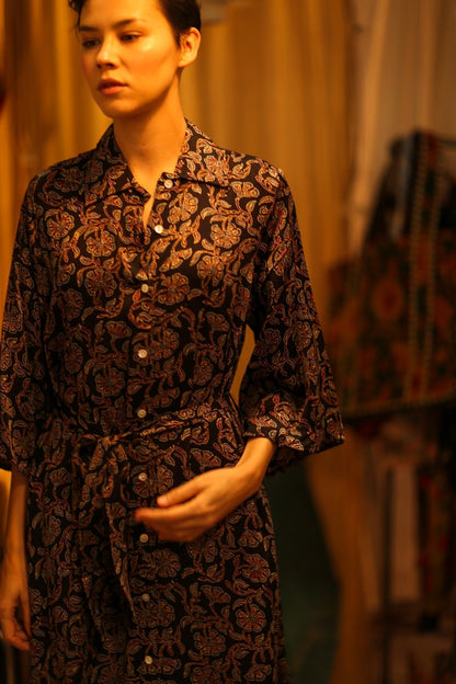 SILK DRESS HAND SELIN - MOMO STUDIO BERLIN - Berlin Concept Store - sustainable & ethical fashion