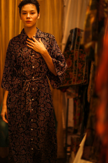 SILK DRESS HAND SELIN - MOMO STUDIO BERLIN - Berlin Concept Store - sustainable & ethical fashion