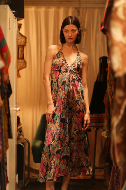 SILK DRESS HANNAH BLACK JUNGLE FEVER - MOMO STUDIO BERLIN - Berlin Concept Store - sustainable & ethical fashion