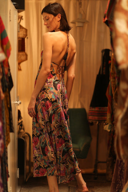 SILK DRESS HANNAH BLACK JUNGLE FEVER - MOMO STUDIO BERLIN - Berlin Concept Store - sustainable & ethical fashion