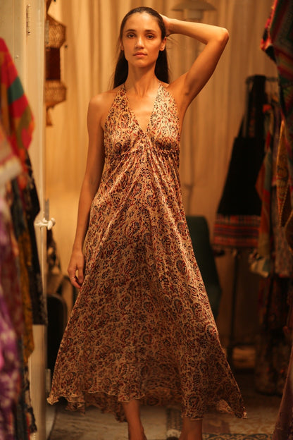 SILK DRESS HANNAH INDIAN SUMMER - MOMO STUDIO BERLIN - Berlin Concept Store - sustainable & ethical fashion