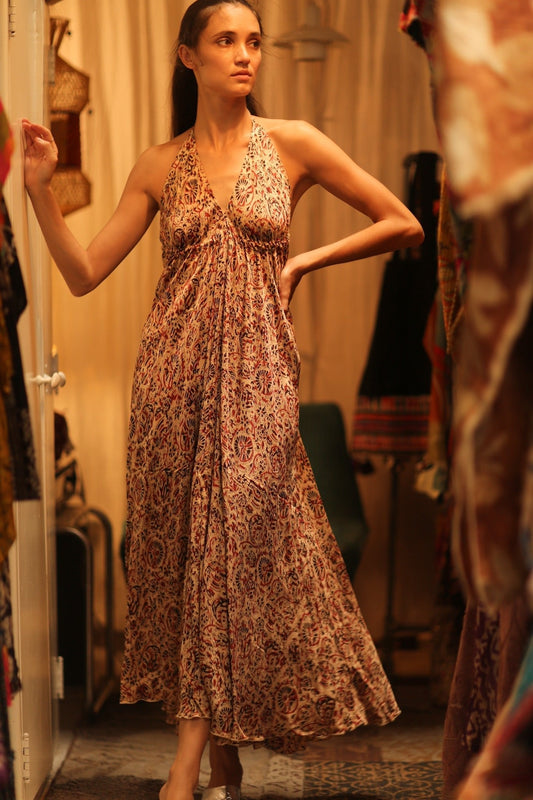 SILK DRESS HANNAH INDIAN SUMMER - MOMO STUDIO BERLIN - Berlin Concept Store - sustainable & ethical fashion