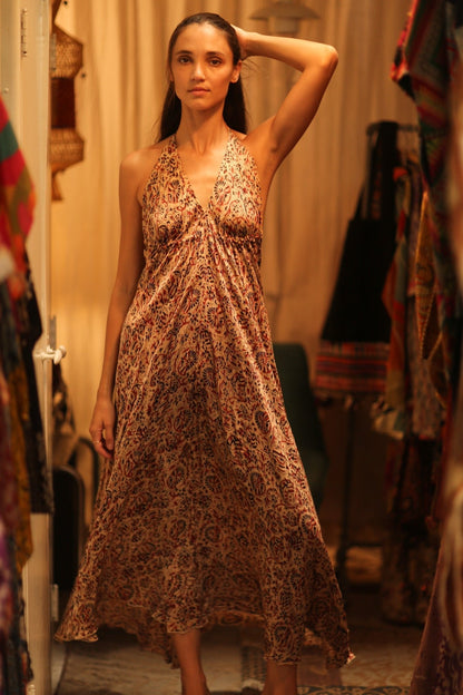 SILK DRESS HANNAH INDIAN SUMMER - MOMO STUDIO BERLIN - Berlin Concept Store - sustainable & ethical fashion