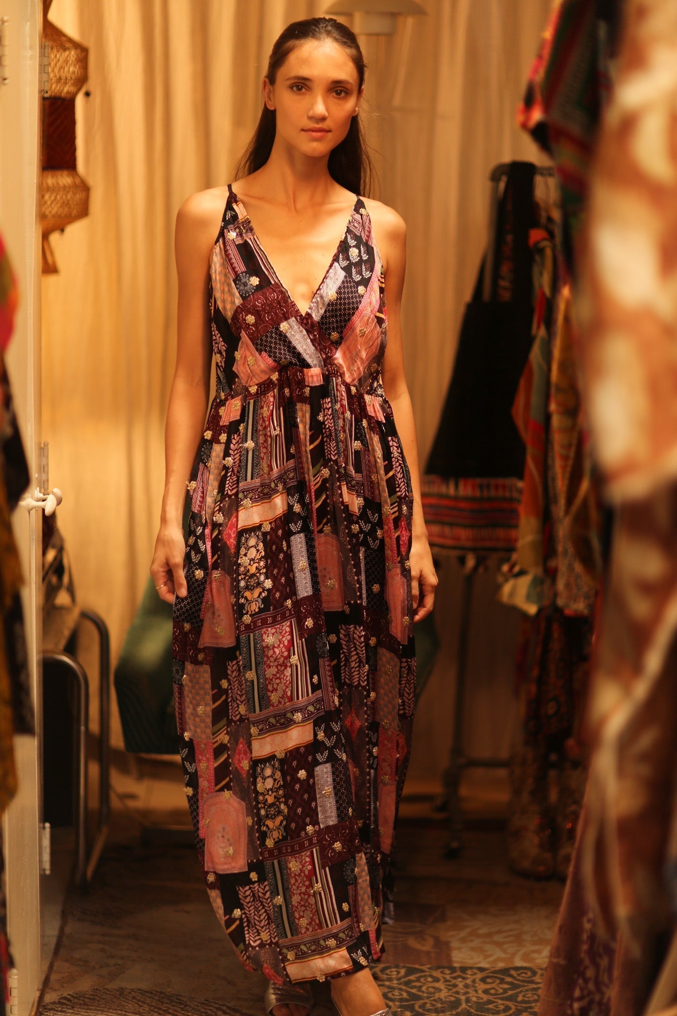 SILK DRESS LILY EMBROIDERED INDIA - MOMO STUDIO BERLIN - Berlin Concept Store - sustainable & ethical fashion