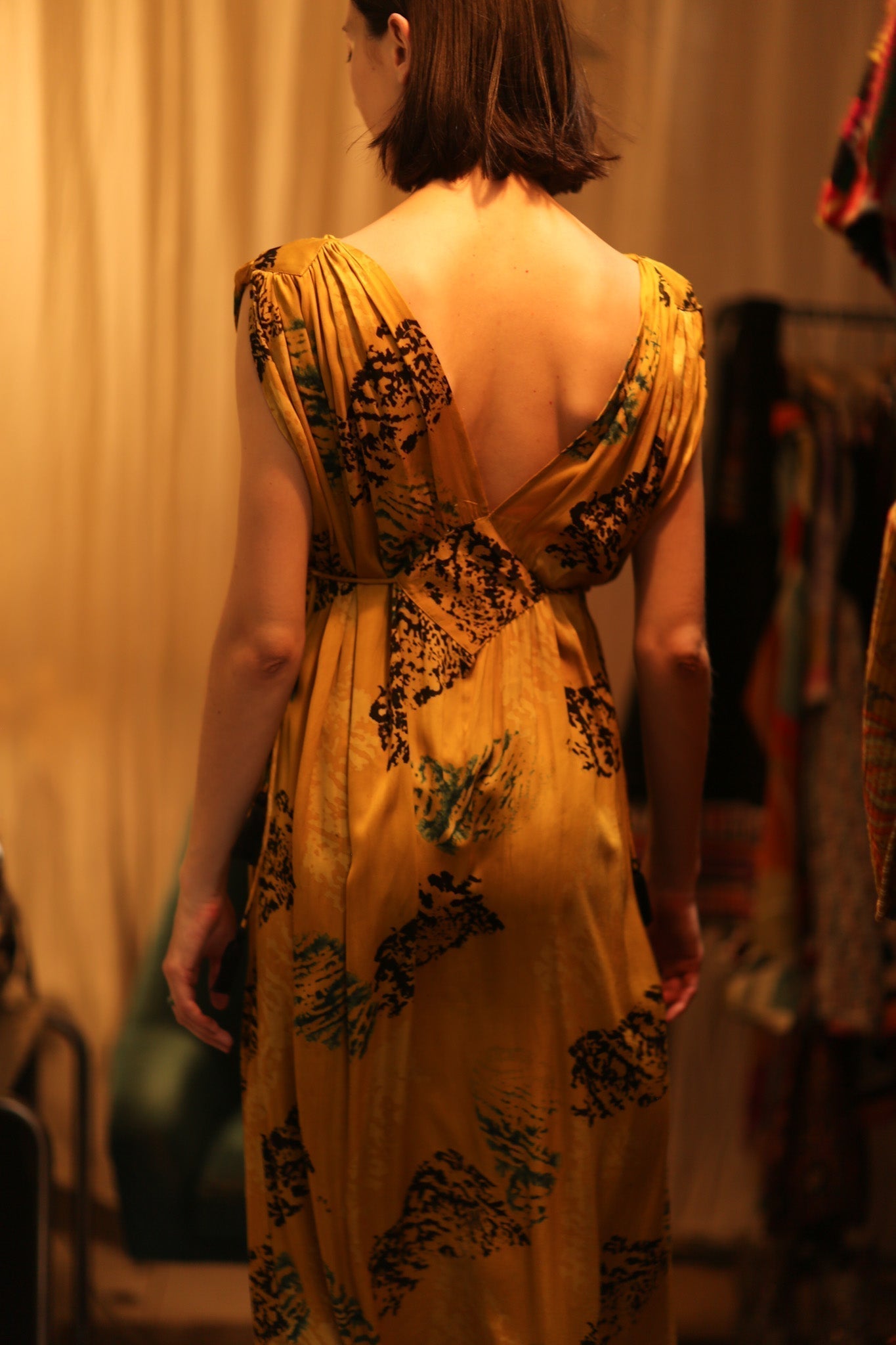 SILK DRESS VICTORIA YELLOW ARTIST - MOMO STUDIO BERLIN - Berlin Concept Store - sustainable & ethical fashion