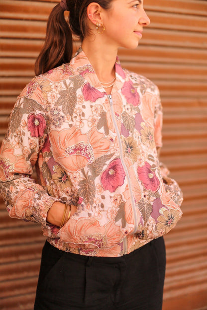 SILK EMBROIDERED BOMBER JACKET LAURA - MOMO STUDIO BERLIN - Berlin Concept Store - sustainable & ethical fashion