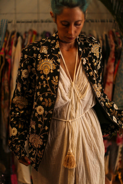 SILK EMBROIDERED BOMBER JACKET LISA - MOMO STUDIO BERLIN - Berlin Concept Store - sustainable & ethical fashion