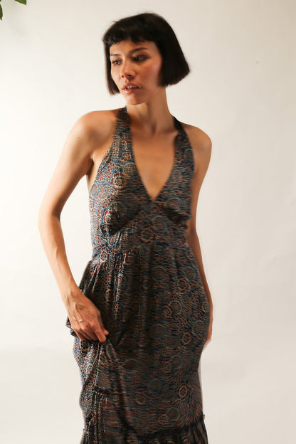 SILK HAND BLOCK PRINT DRESS HAYA - MOMO STUDIO BERLIN - Berlin Concept Store - sustainable & ethical fashion