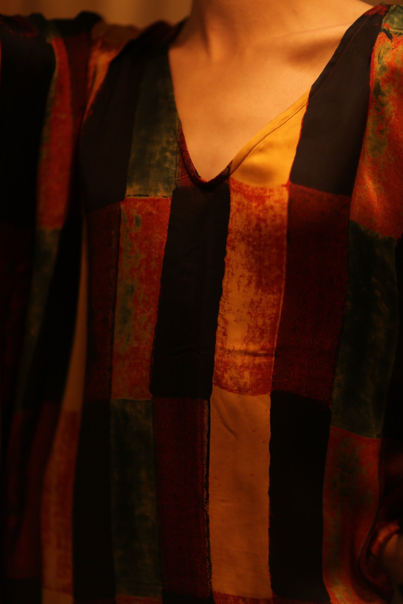 SILK HAND BLOCK PRINT KAFTAN KLARA - MOMO STUDIO BERLIN - Berlin Concept Store - sustainable & ethical fashion