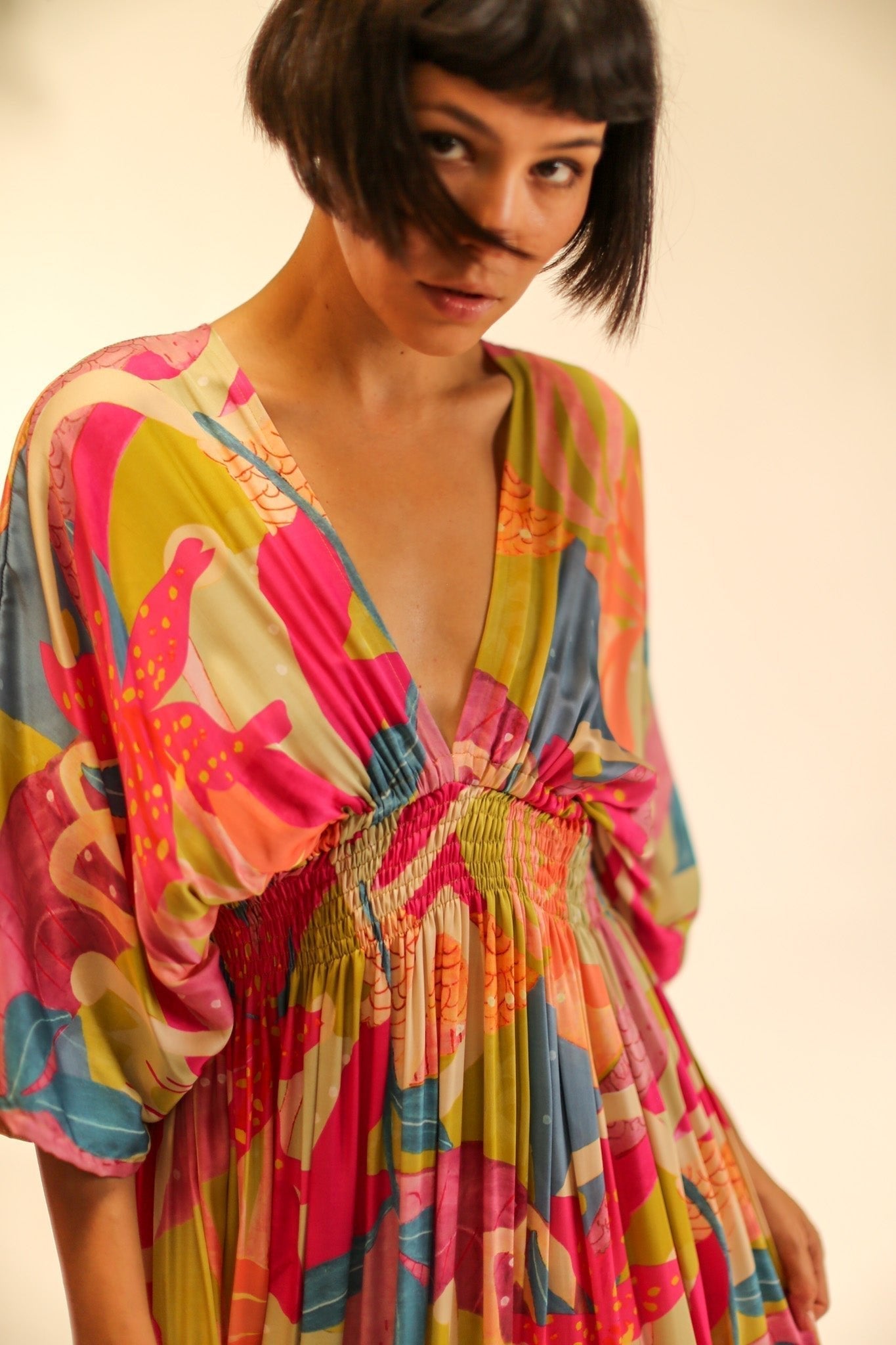 SILK KAFTAN DRESS LILLY - MOMO STUDIO BERLIN - Berlin Concept Store - sustainable & ethical fashion
