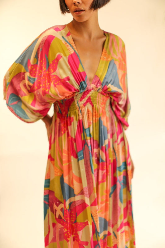 SILK KAFTAN DRESS LILLY - MOMO STUDIO BERLIN - Berlin Concept Store - sustainable & ethical fashion