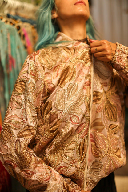 SILK SEQUIN EMBROIDERED BOMBER JACKET JUDE - MOMO STUDIO BERLIN - Berlin Concept Store - sustainable & ethical fashion