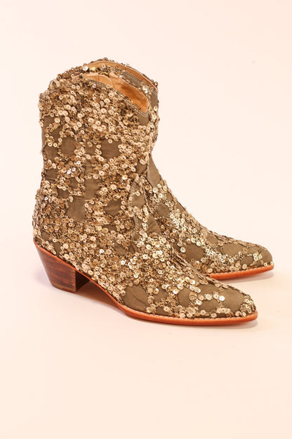SILK SEQUIN EMBROIDERED BOOTS LOREN - MOMO STUDIO BERLIN - Berlin Concept Store - sustainable & ethical fashion