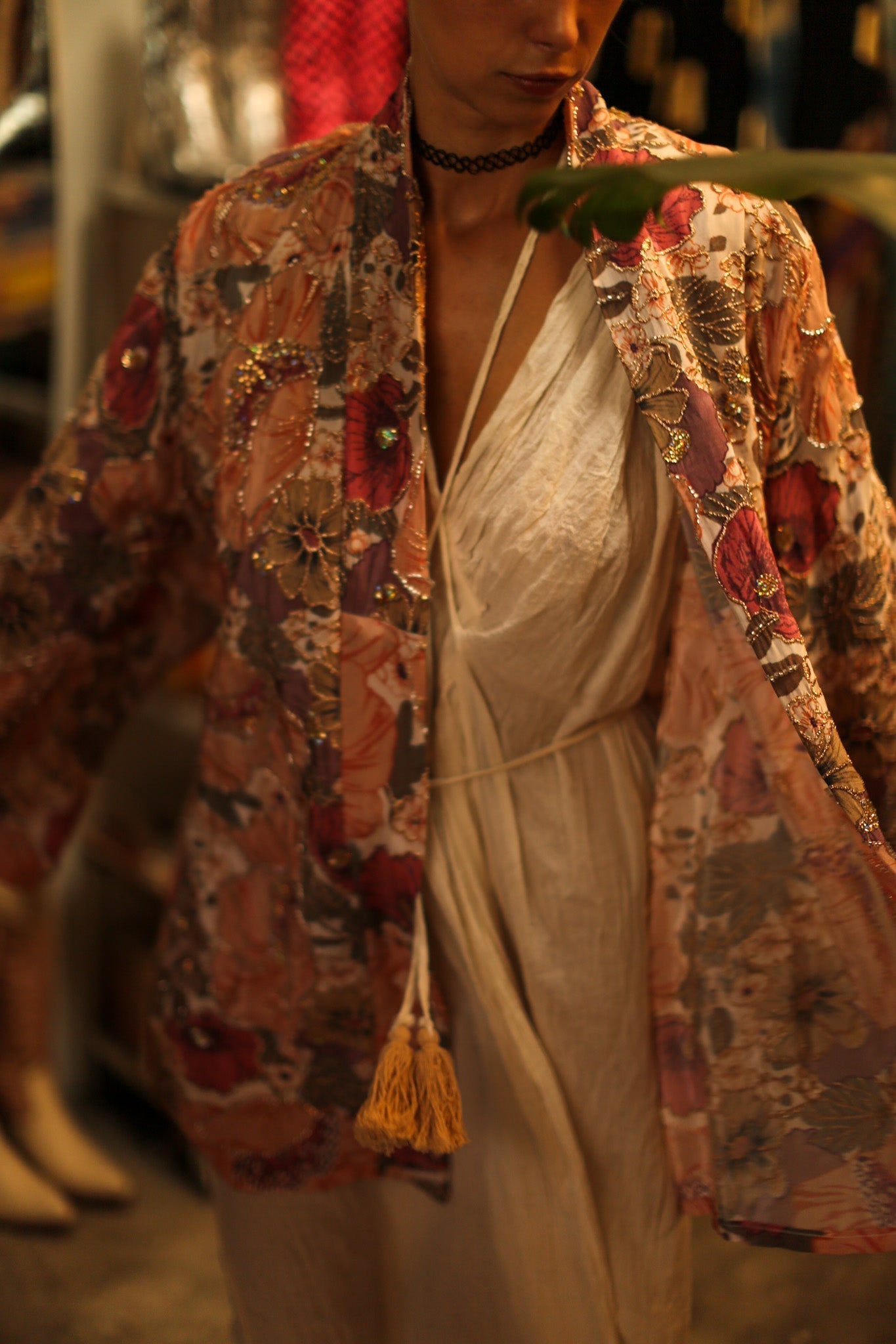 SILk SEQUIN EMBROIDERED KIMONO LUZI - MOMO STUDIO BERLIN - Berlin Concept Store - sustainable & ethical fashion