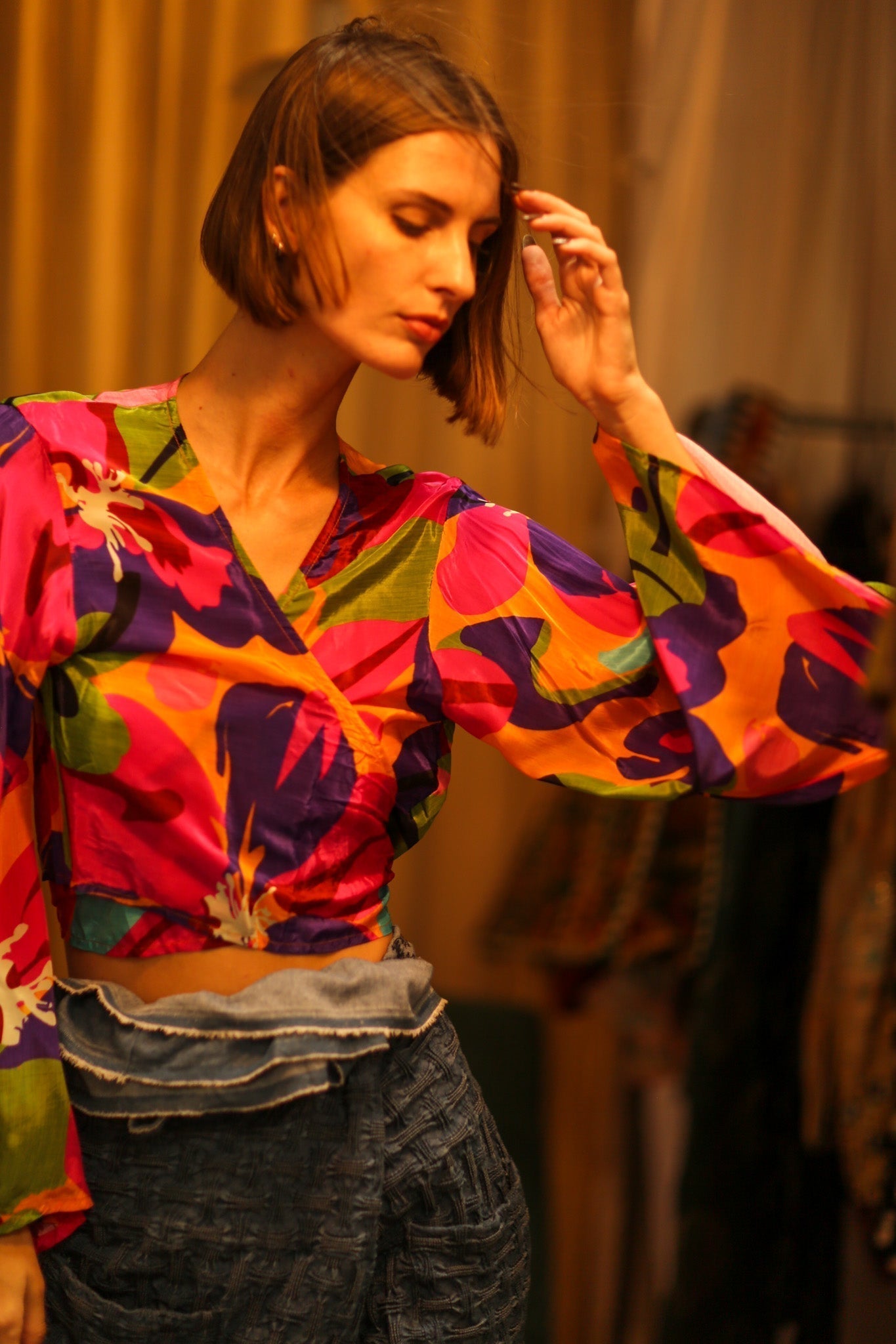 SILK WRAP TOP AURELIA COLORFUL LADY - MOMO STUDIO BERLIN - Berlin Concept Store - sustainable & ethical fashion