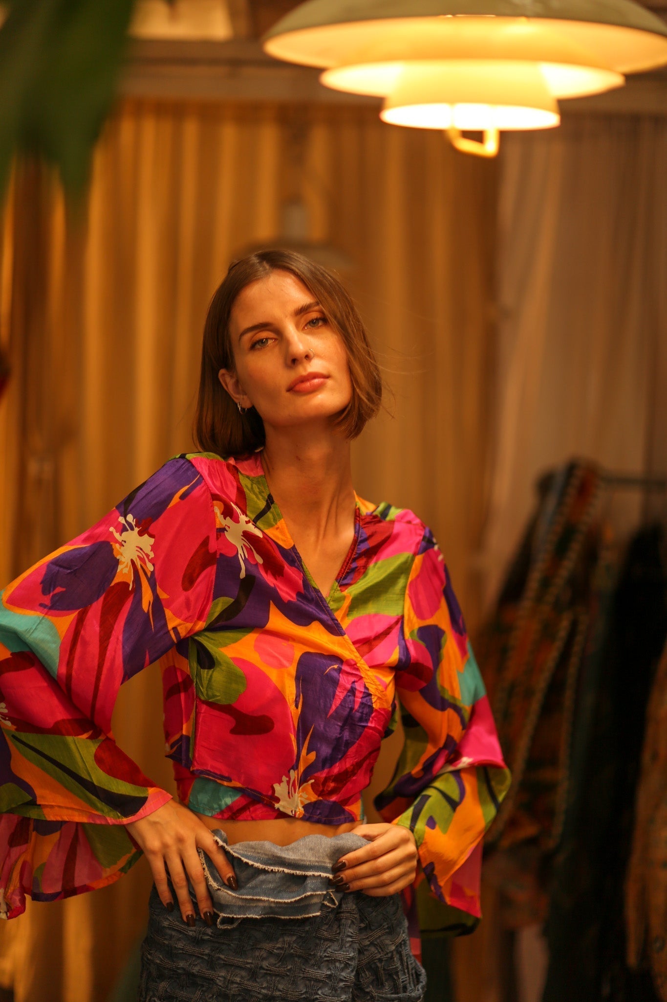 SILK WRAP TOP AURELIA COLORFUL LADY - MOMO STUDIO BERLIN - Berlin Concept Store - sustainable & ethical fashion