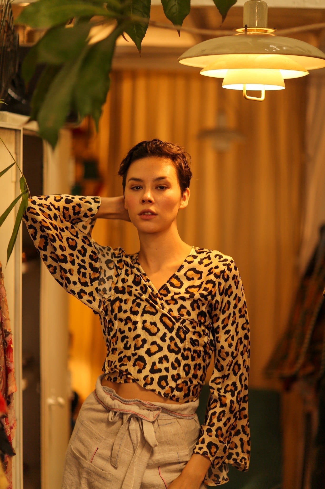 SILK WRAP TOP AURELIA LIGHT LEOPARD - MOMO STUDIO BERLIN - Berlin Concept Store - sustainable & ethical fashion