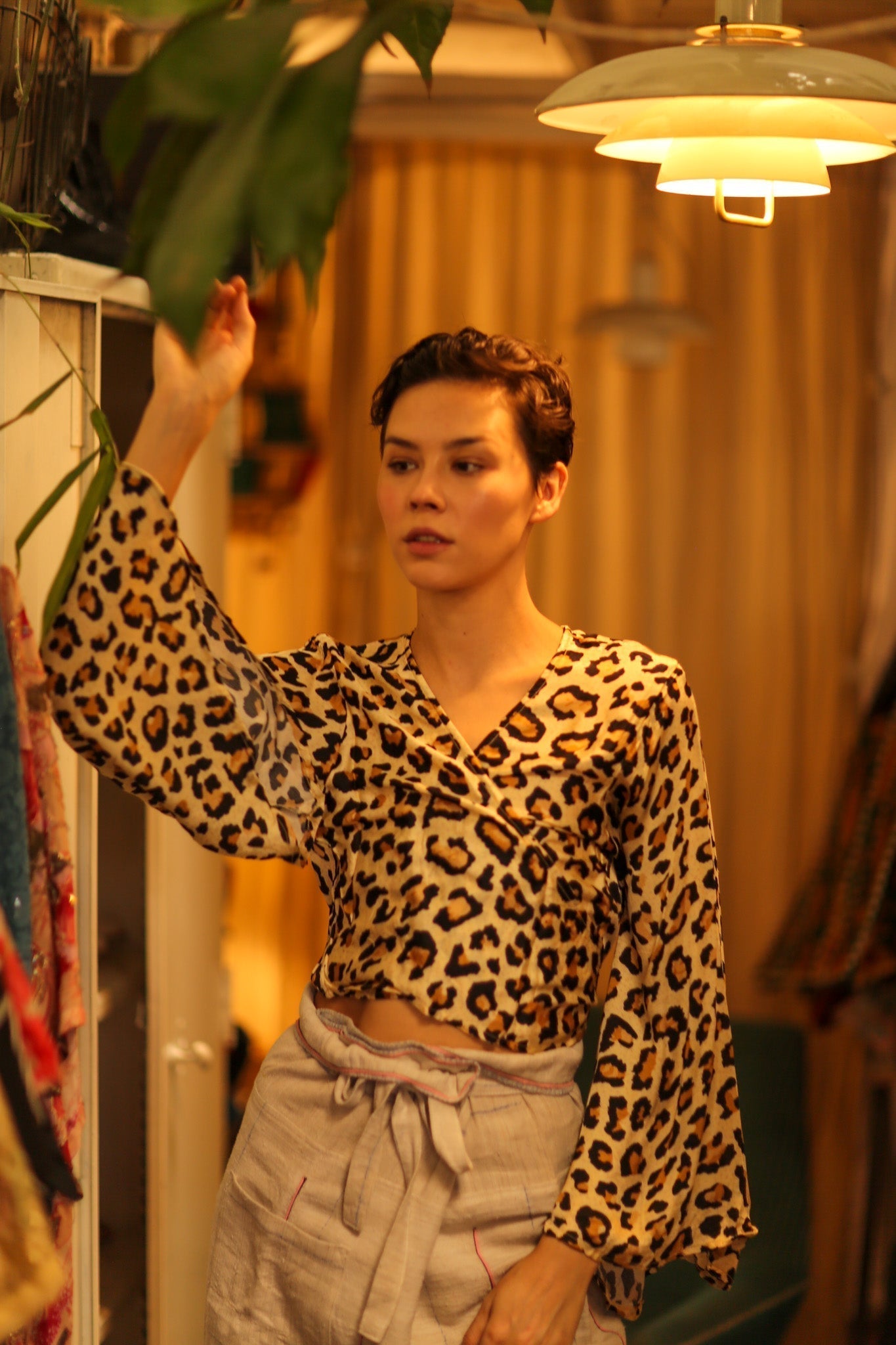 SILK WRAP TOP AURELIA LIGHT LEOPARD - MOMO STUDIO BERLIN - Berlin Concept Store - sustainable & ethical fashion