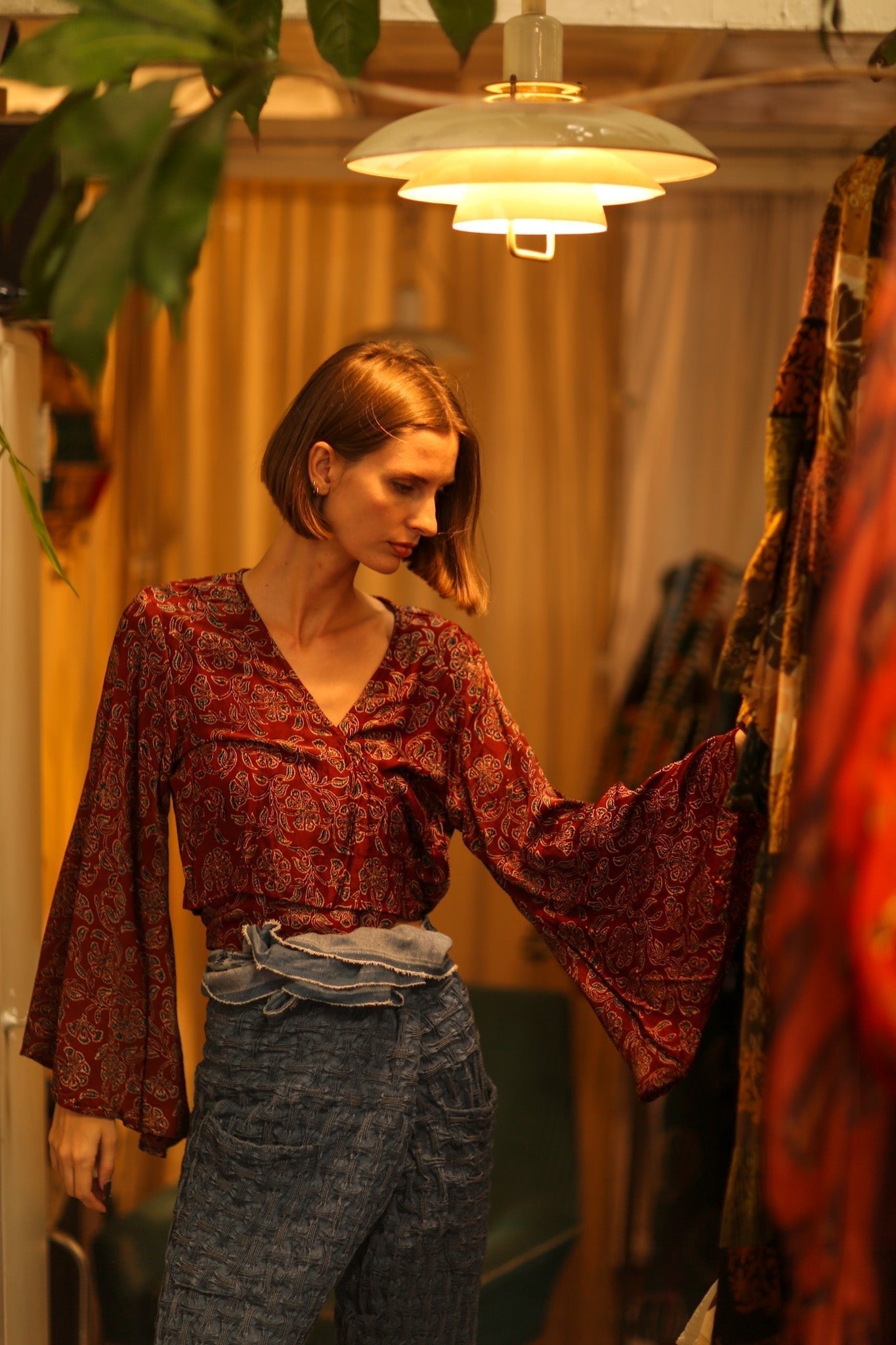 SILK WRAP TOP AURELIA RED WINE - MOMO STUDIO BERLIN - Berlin Concept Store - sustainable & ethical fashion
