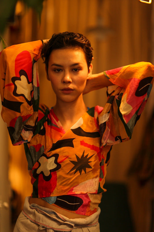 SILK WRAP TOP - MOMO STUDIO BERLIN - Berlin Concept Store - sustainable & ethical fashion