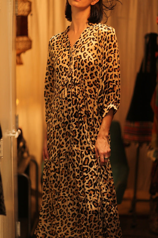 SUSIE SILK DRESS LEO - MOMO STUDIO BERLIN - Berlin Concept Store - sustainable & ethical fashion
