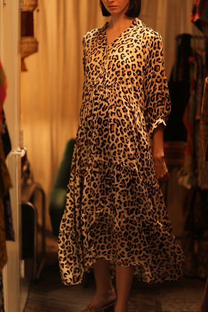 SUSIE SILK DRESS LEO - MOMO STUDIO BERLIN - Berlin Concept Store - sustainable & ethical fashion