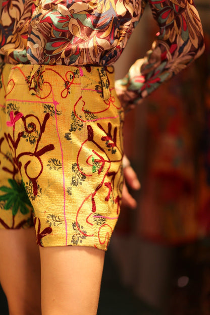 SUZANI SHORTS RAYA YELLOW BARTA - MOMO STUDIO BERLIN - Berlin Concept Store - sustainable & ethical fashion