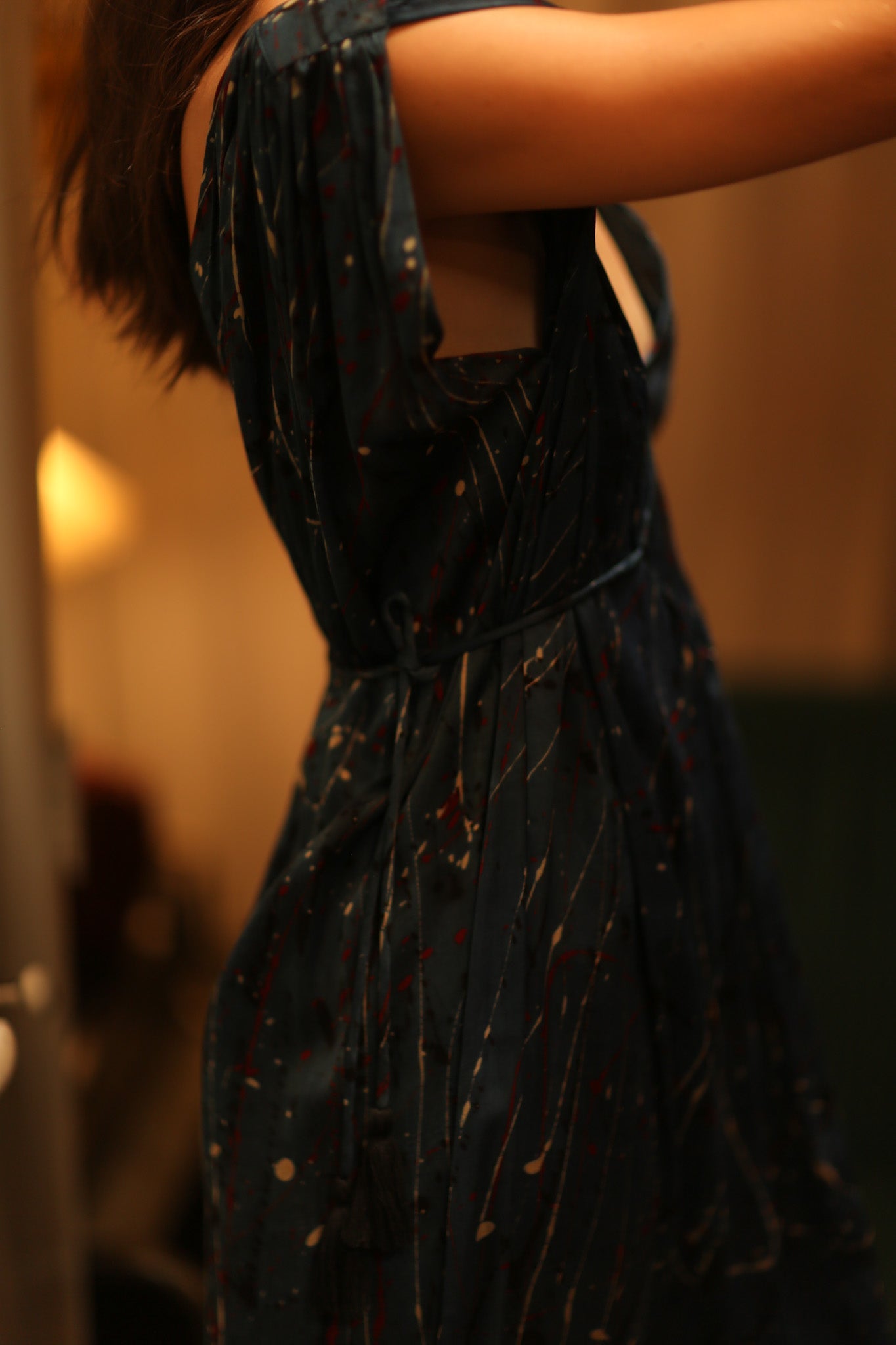 VICTORIA SILK DRESS BLUE POLLOCK - MOMO STUDIO BERLIN - Berlin Concept Store - sustainable & ethical fashion