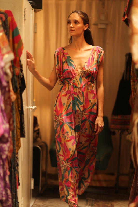 VICTORIA SILK DRESS FLOWER BOMB - MOMO STUDIO BERLIN - Berlin Concept Store - sustainable & ethical fashion