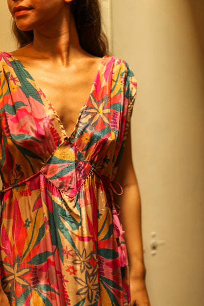VICTORIA SILK DRESS FLOWER BOMB - MOMO STUDIO BERLIN - Berlin Concept Store - sustainable & ethical fashion